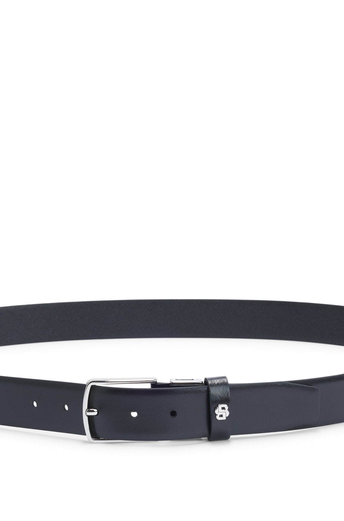 PORSCHE X BOSS REVERSIBLE LEATHER BELT WITH DOUBLE B MONOGRAM KEEPER - 4
