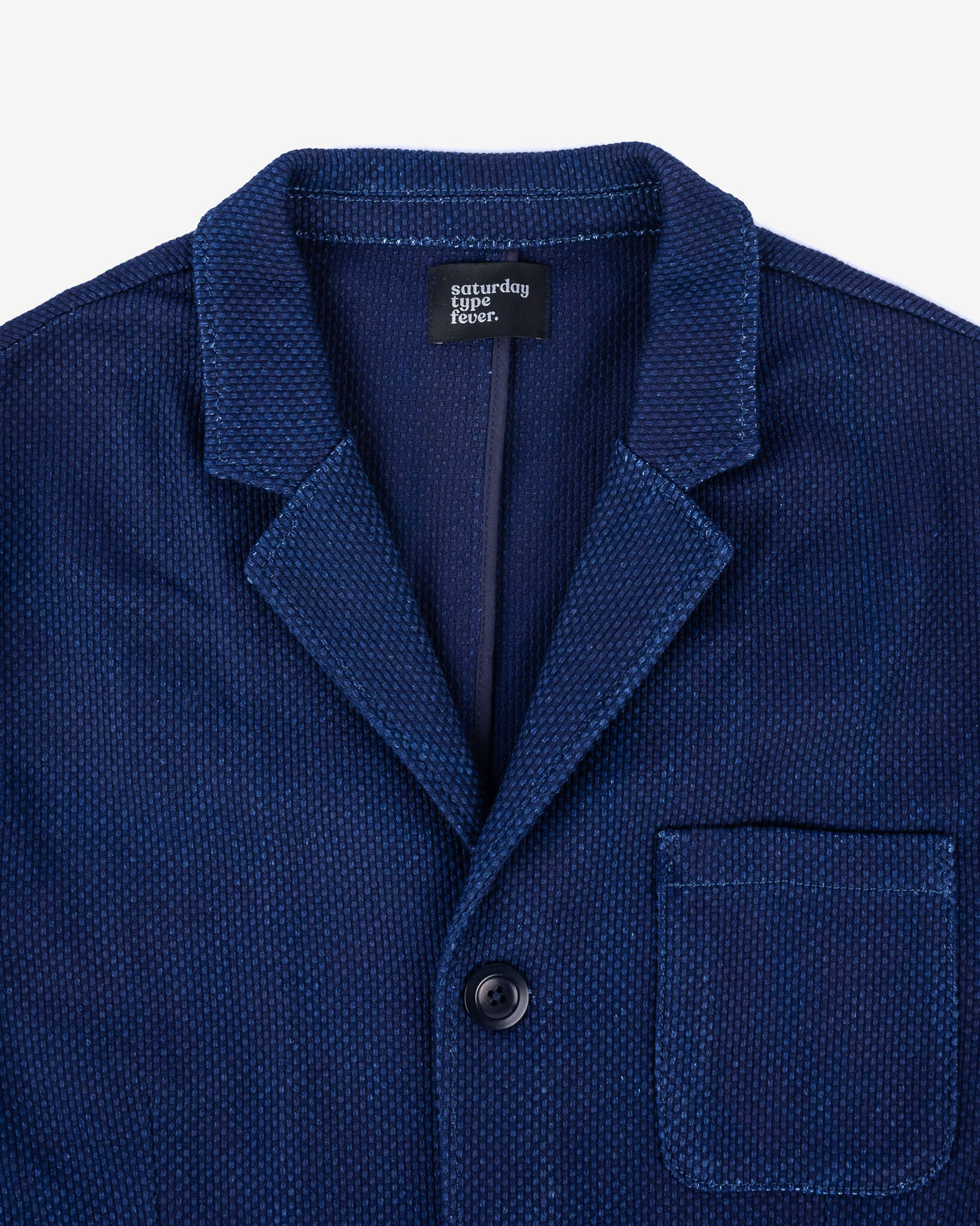 STF-SBZR-IND SaturdayTypeFever - Sashiko Blazer - Indigo - 8