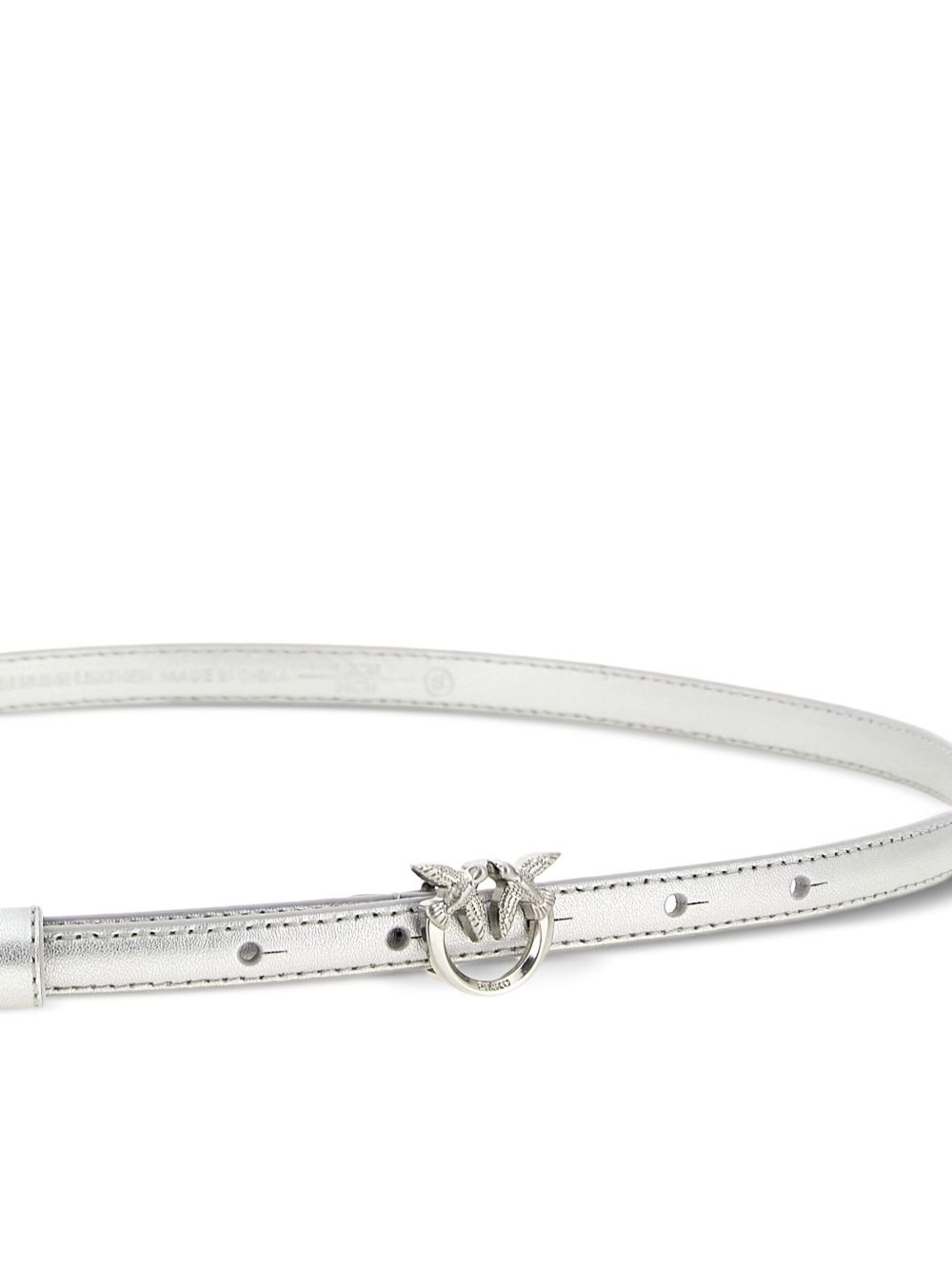 leather logo-plaque belt - 3