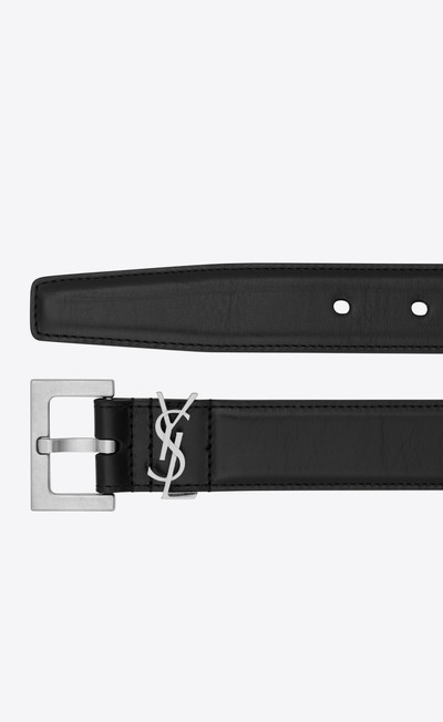 SAINT LAURENT cassandre belt in smooth leather outlook