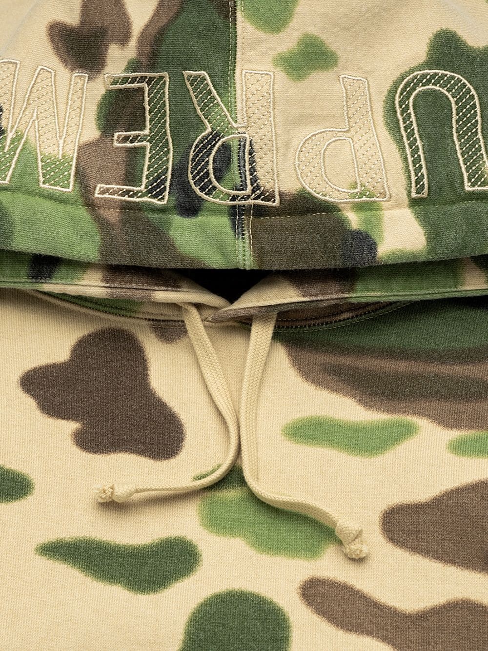 Overdyed camouflage-print cotton hoodie - 3