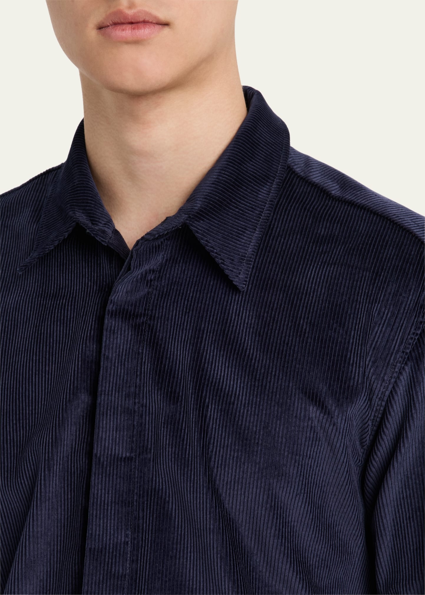 Men's Nicolas Corduroy Concealed-Placket Sport Shirt - 5