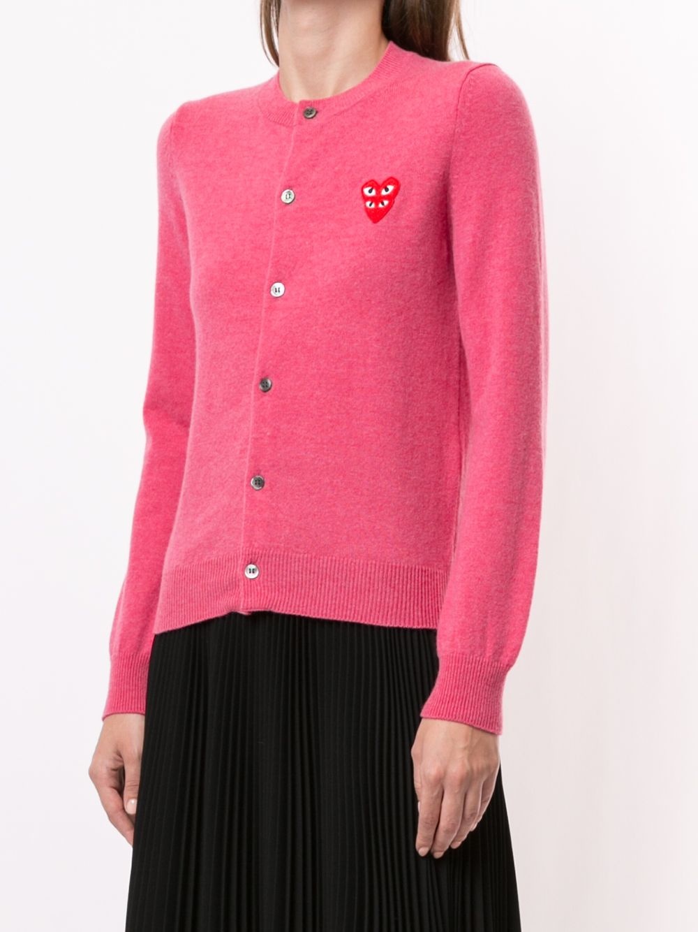 logo-embellished cardigan - 3