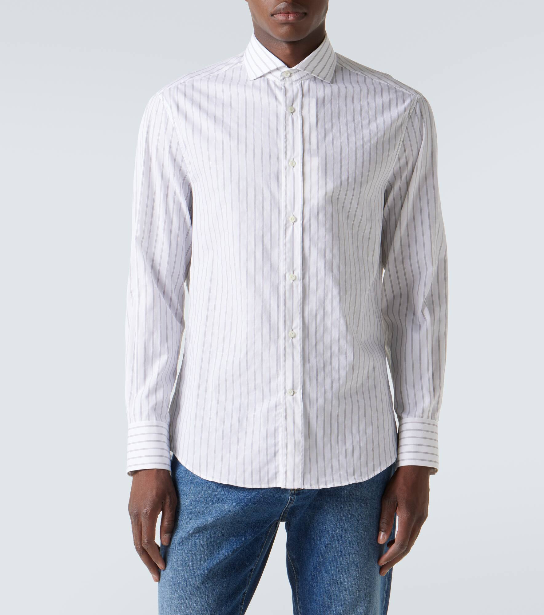 Striped cotton poplin shirt - 3