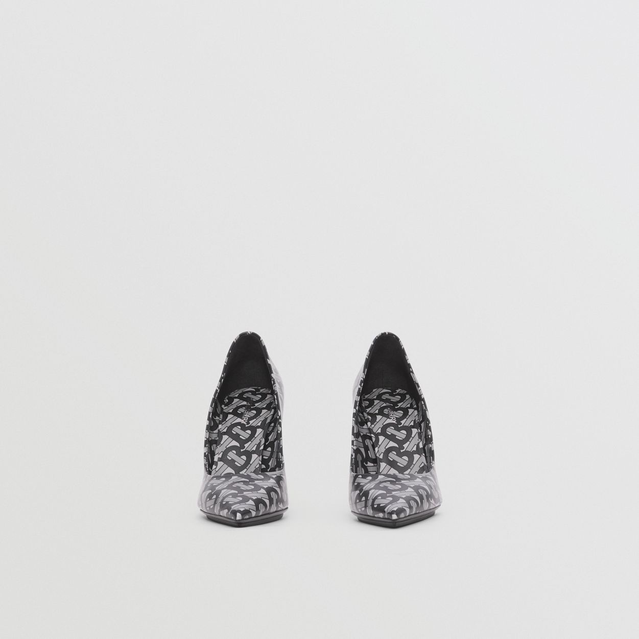 Monogram Print Lambskin Point-toe Pumps - 5