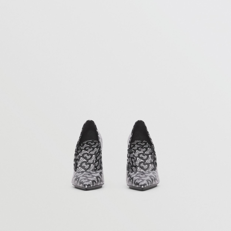 Monogram Print Lambskin Point-toe Pumps 5