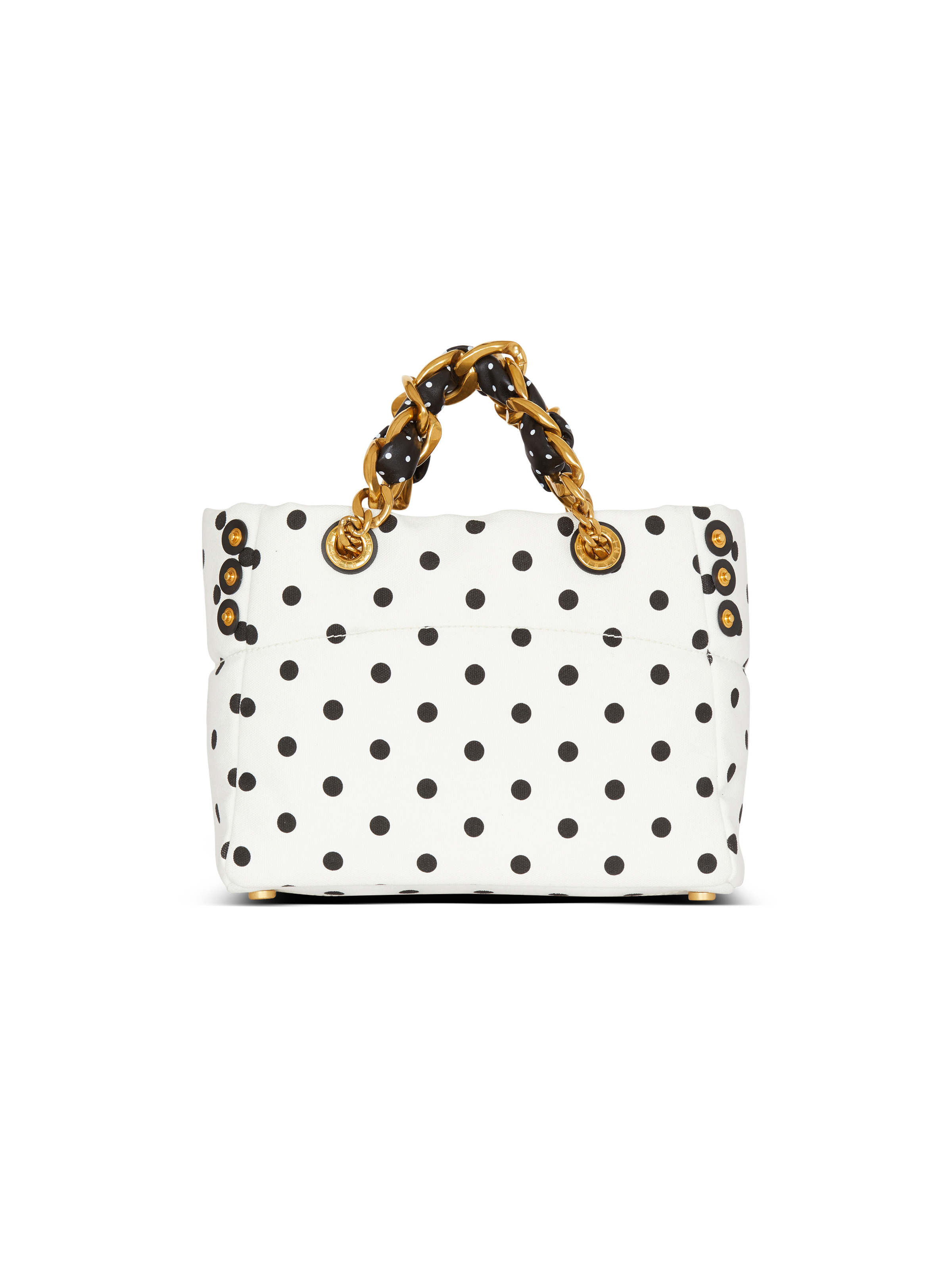 Small 1945 Soft tote bag in polka dot canvas - 3