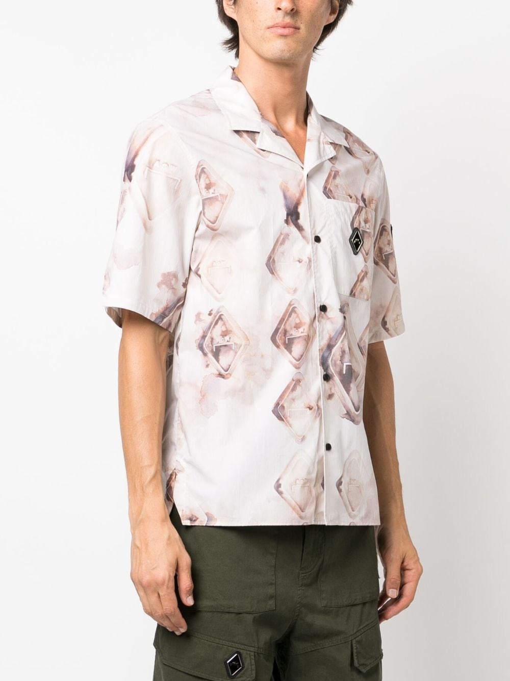 diamond-monogram short-sleeve shirt - 3