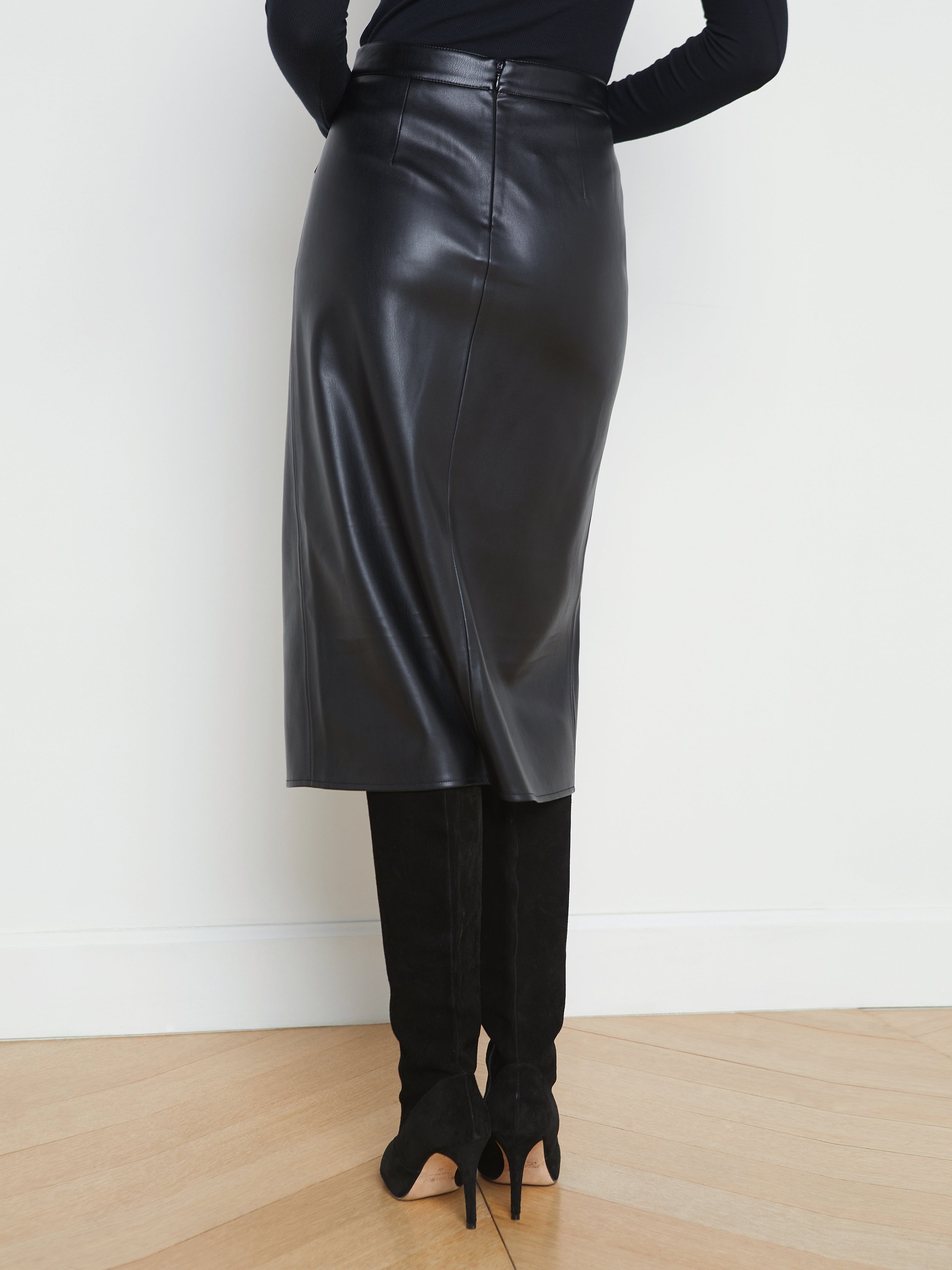 Milann Faux Leather Skirt - 5