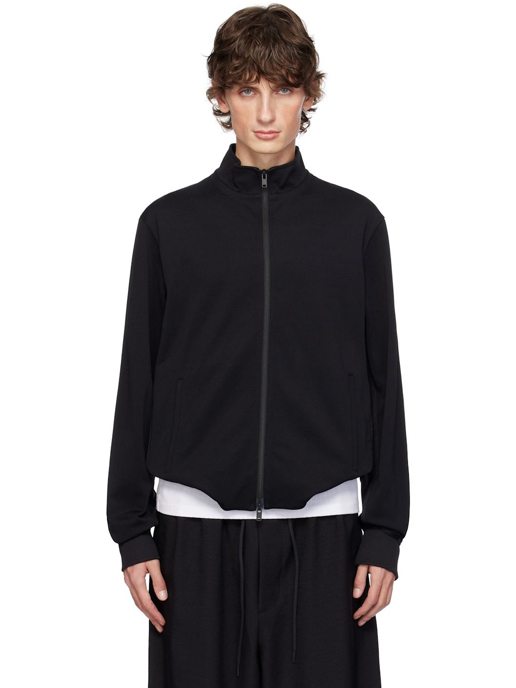 Black Lightweight Track Jacket - 1
