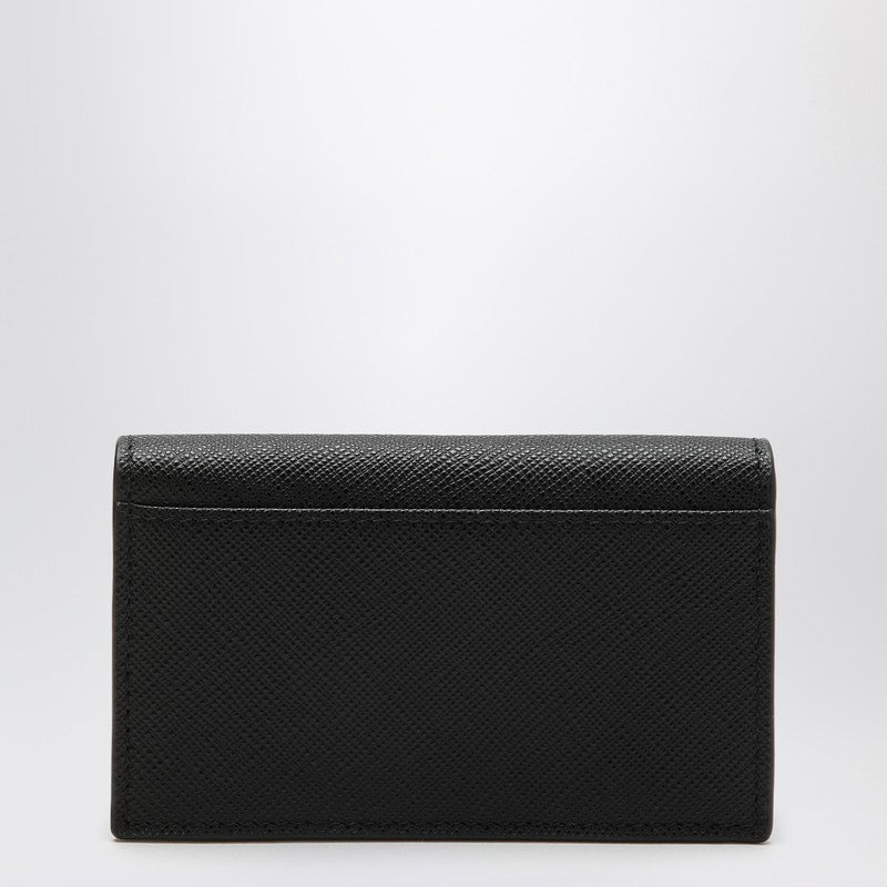 Prada Black Cardholder With Flap In Saffiano Leather Men - 2