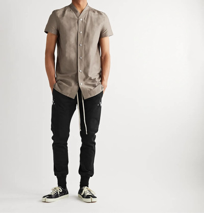 Rick Owens Slim-Fit Tapered Canvas-Trimmed Cotton-Jersey Sweatpants outlook