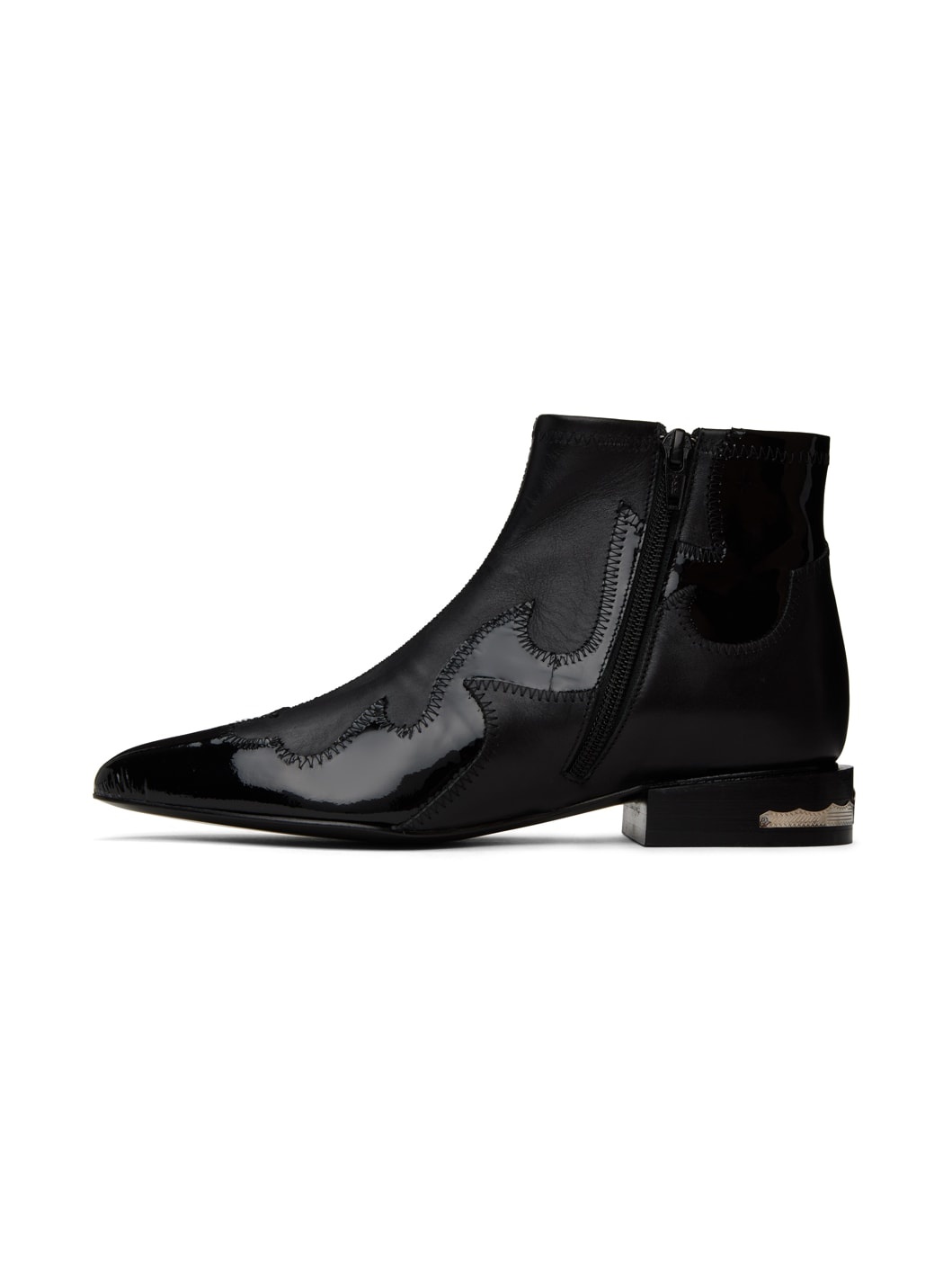 Black Paneled Boots - 3
