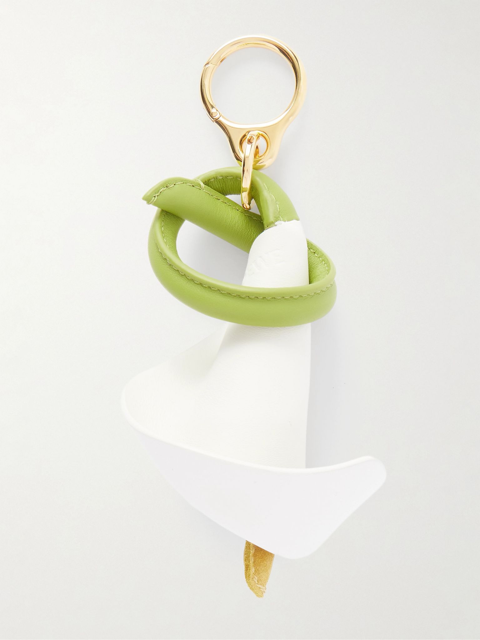 Calla leather and suede charm Green - 3