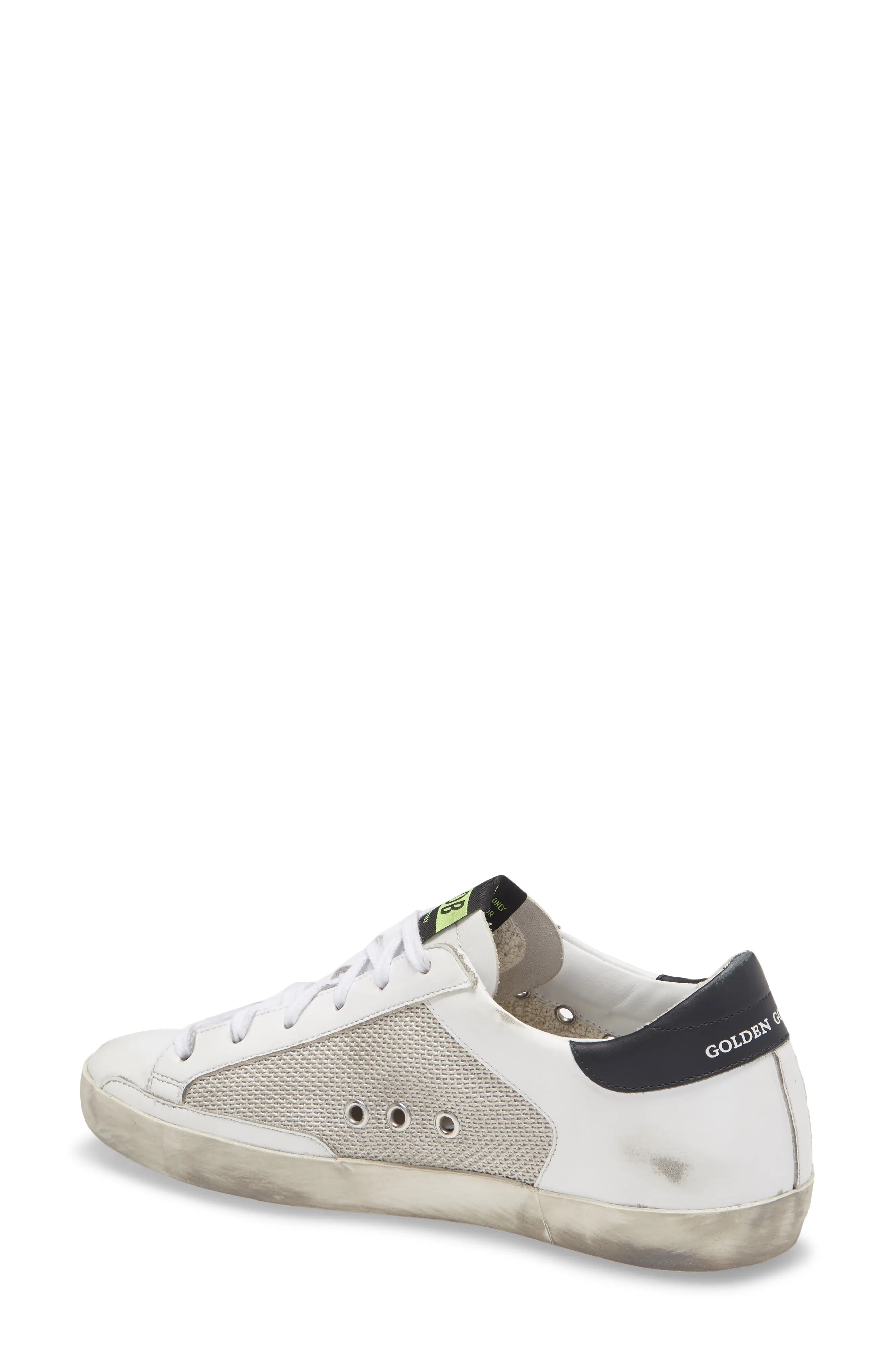 Super-Star Low Top Sneaker in White/Silver/Black - 2