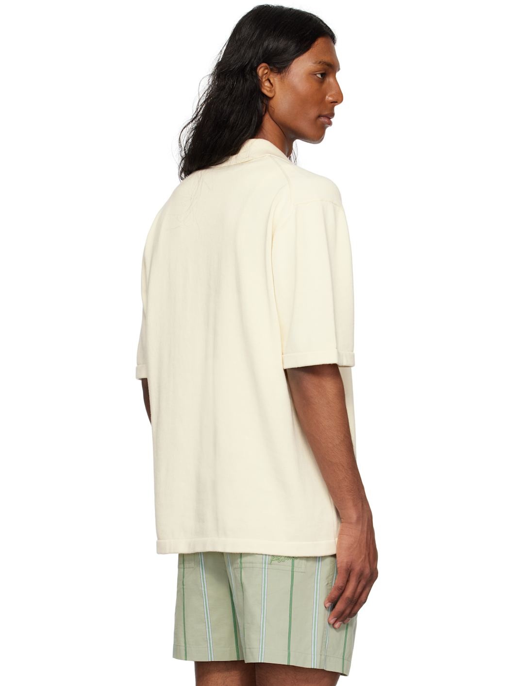 Off-White Bold Fox Head Embroidered Knitted Polo - 3