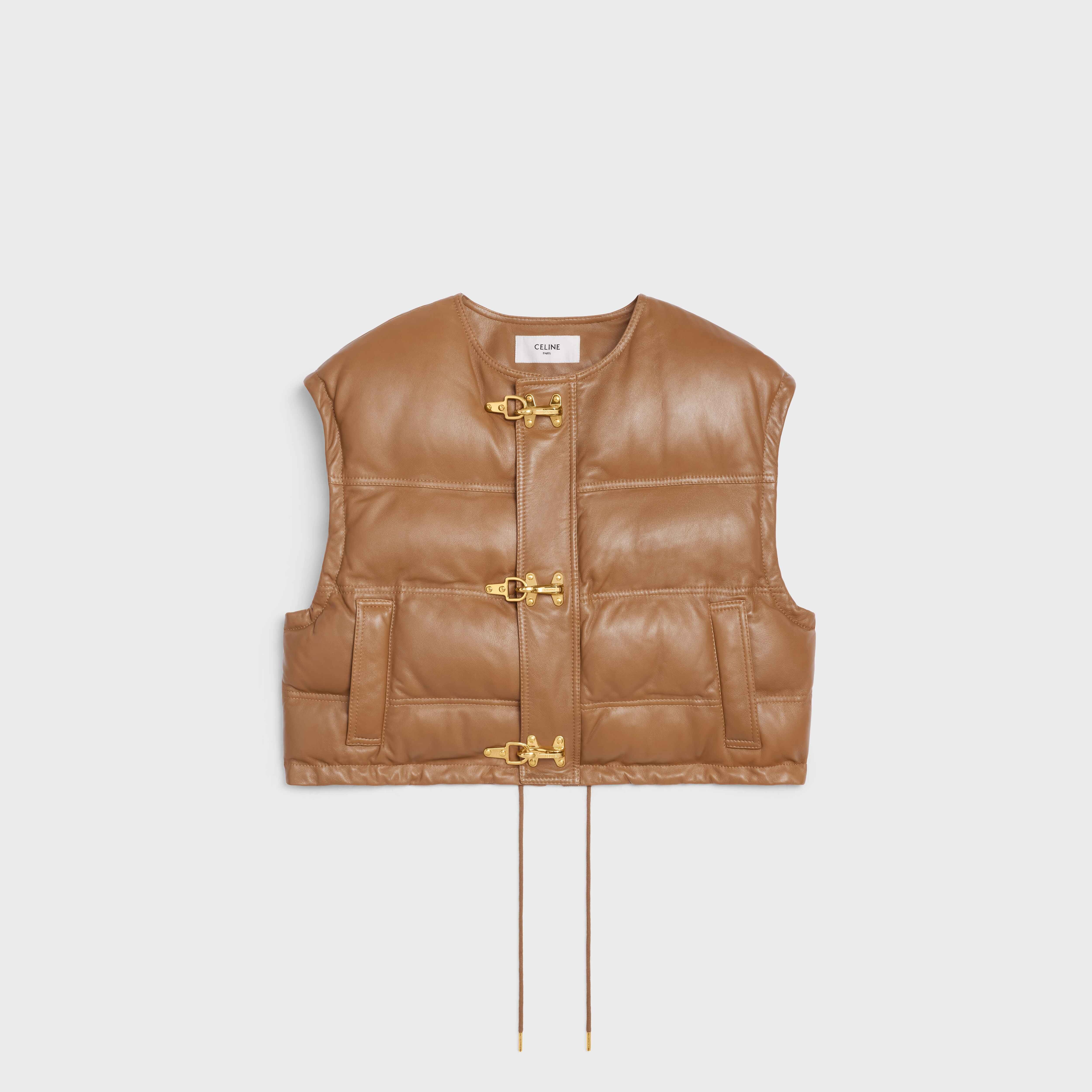 QUILTED VEST IN LAMBSKIN LEATHER - 1