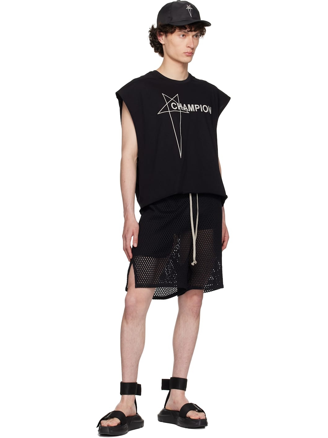 【Rick Owens × Champion】 MICRO TATLIN T Rick Owens x Champion Micro Tatlin Jersey Logo T Black – LESS 17
