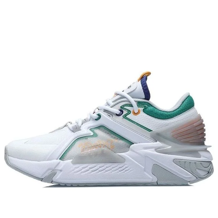 (WMNS) Li-Ning 001 Ti 'White Grey Green' AGLR008-3 - 1