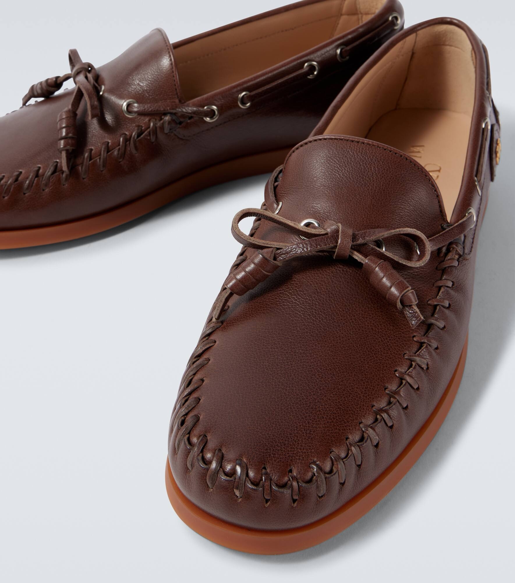 Palm Avenue leather boat shoes - 3
