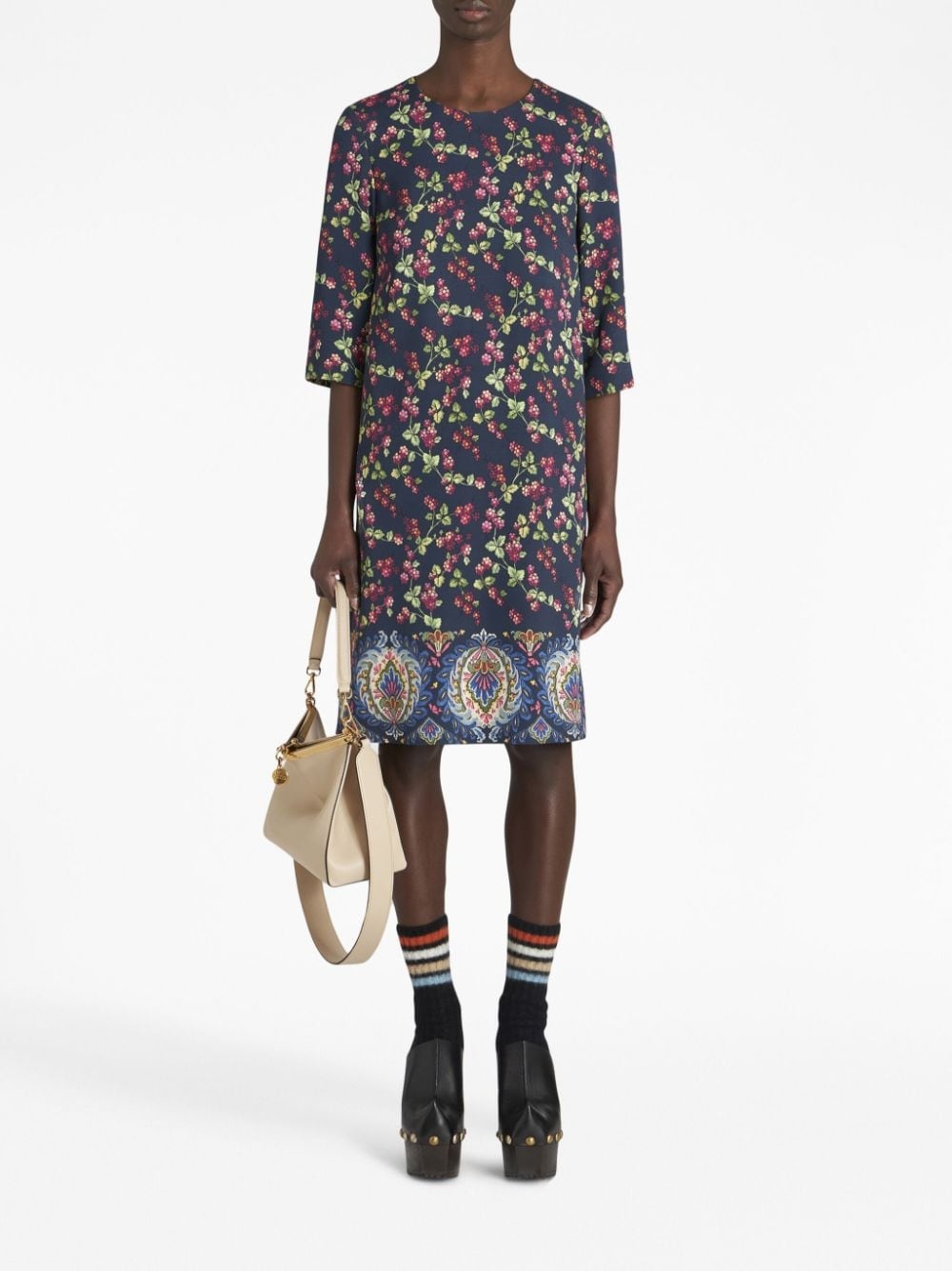 graphic-print shift-style dress - 2