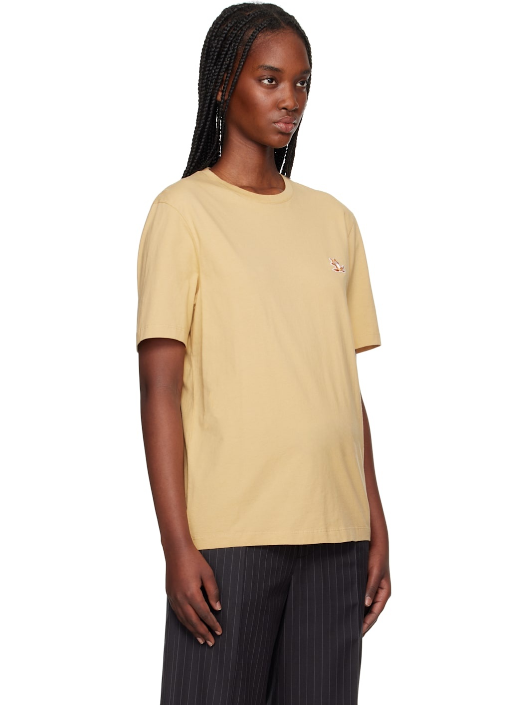 Yellow Chillax Fox Patch Regular T-shirt - 2