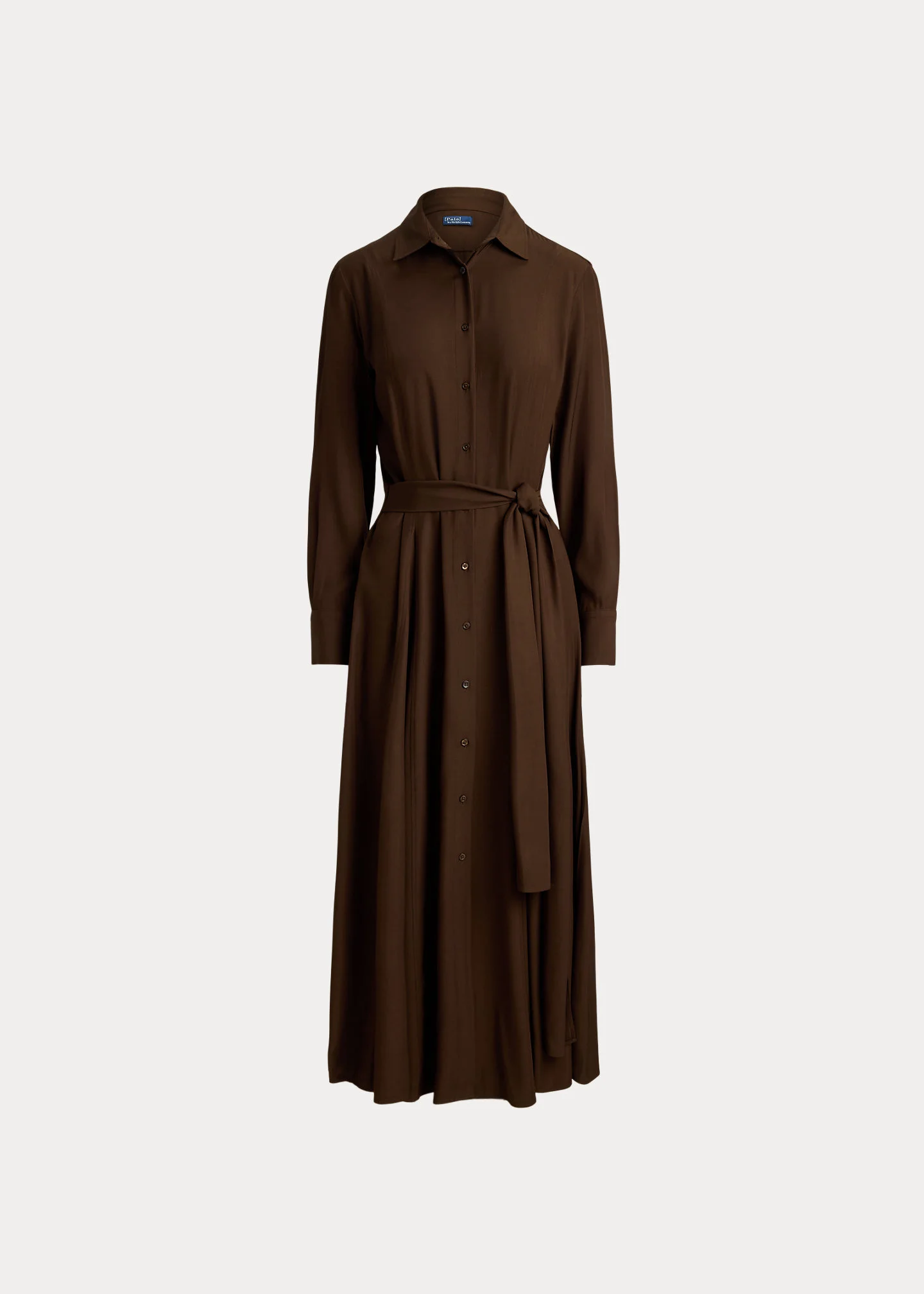Self-Tie Twill Shirtdress - 1