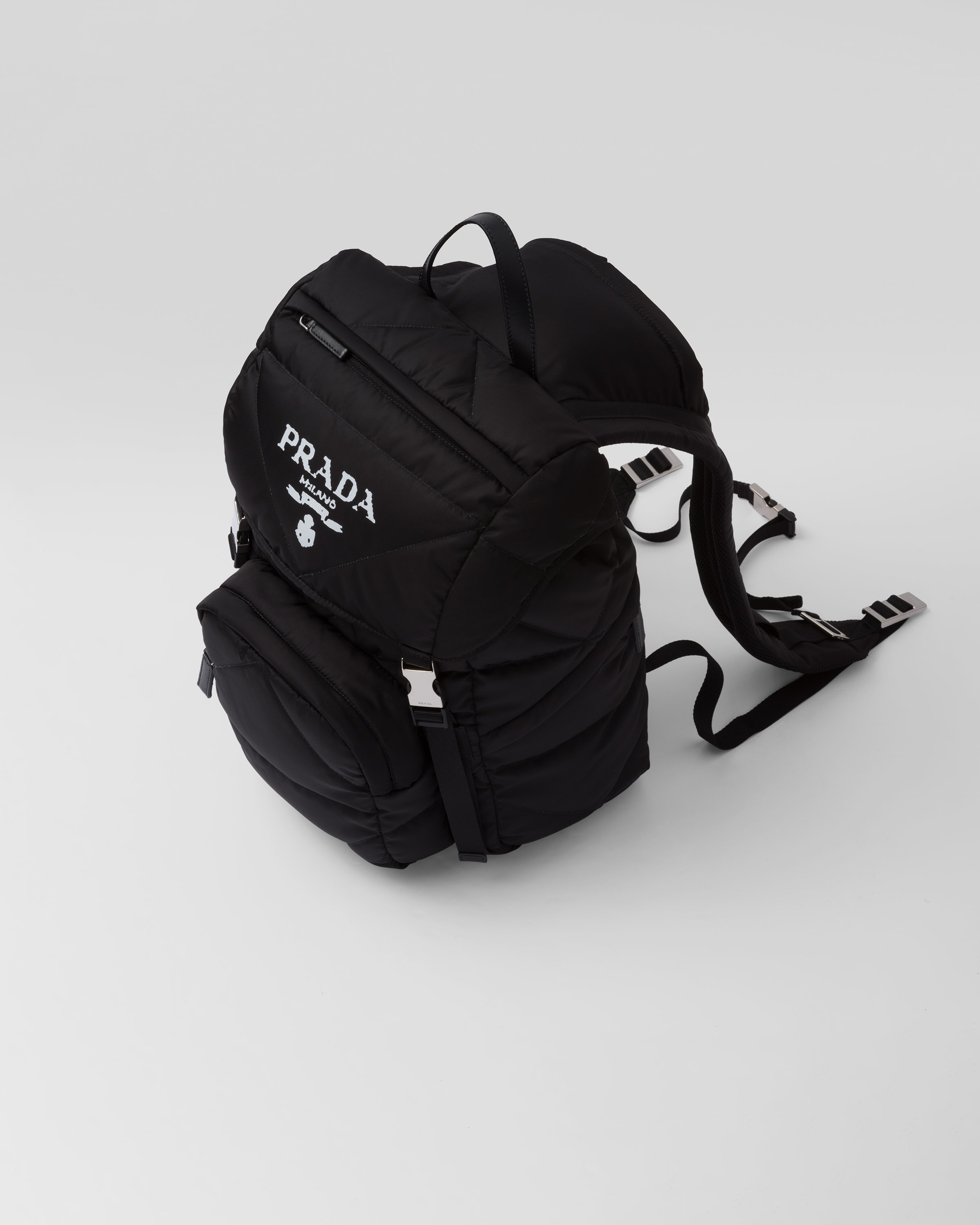 Re-Nylon padded backpack with hood - 2