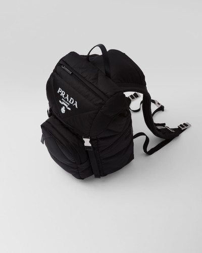 Prada Re-Nylon padded backpack with hood outlook