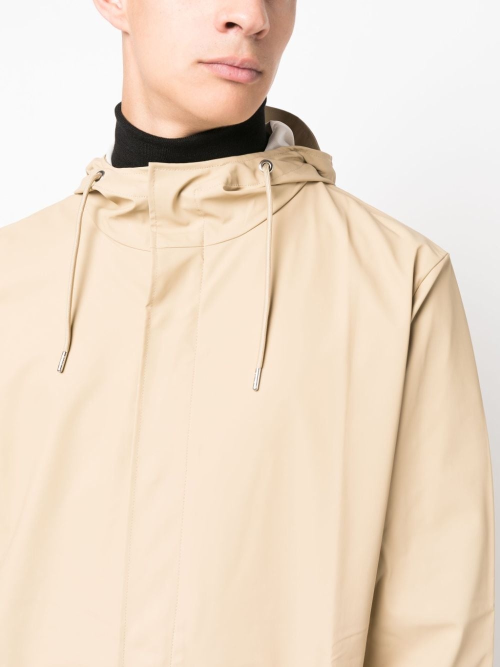 Fishtail drawstring-hood coated parka - 5