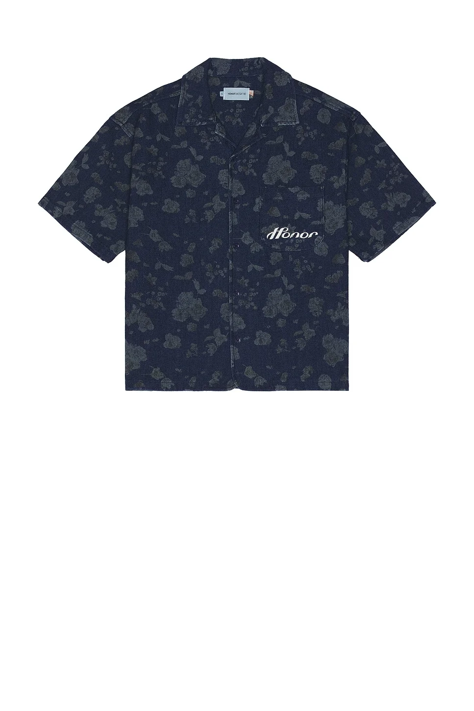 Indigo Floral Camp Shirt - 1