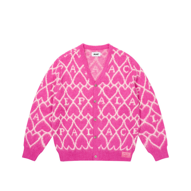 HAIRY HEART KNIT PINK - 1