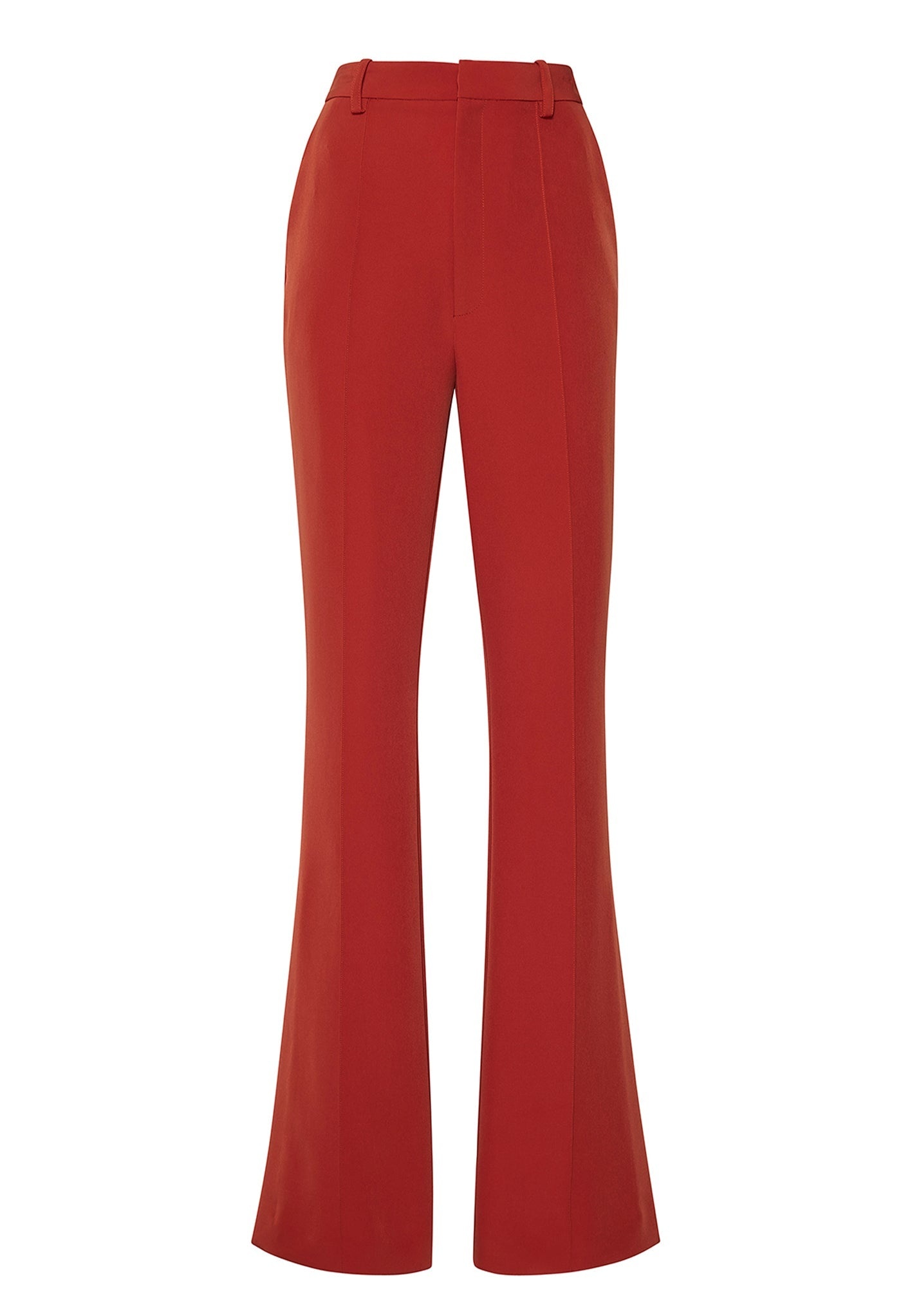Matte Crepe High Waisted Flare Leg Pant - 1