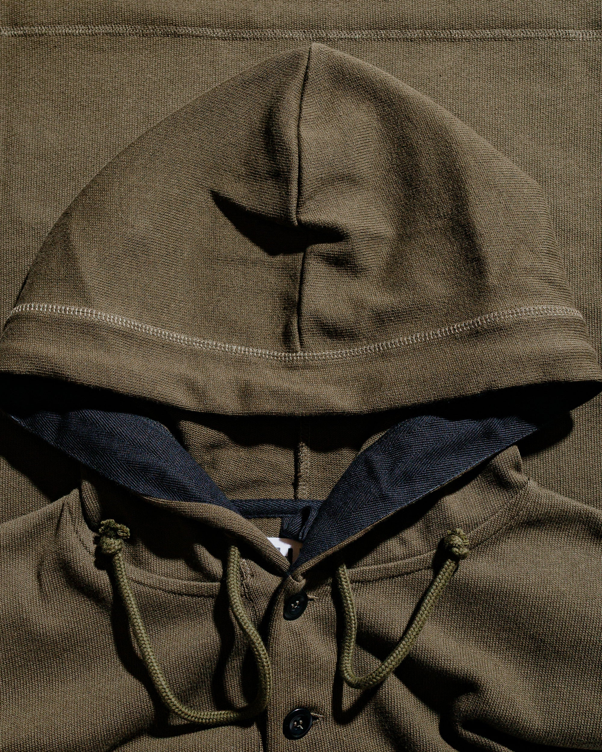 MHL Button Hoodie Open End Jersey Seaweed - 5