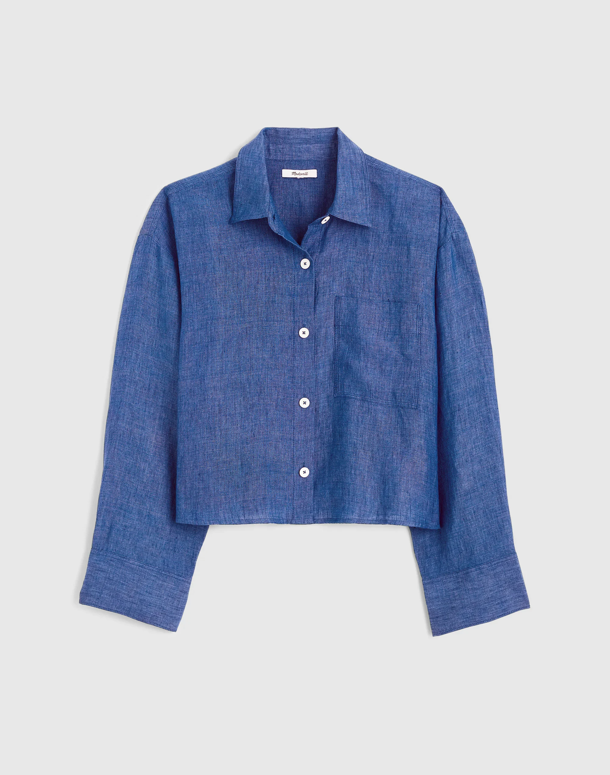 Straight-Hem Shirt in Linen - 1