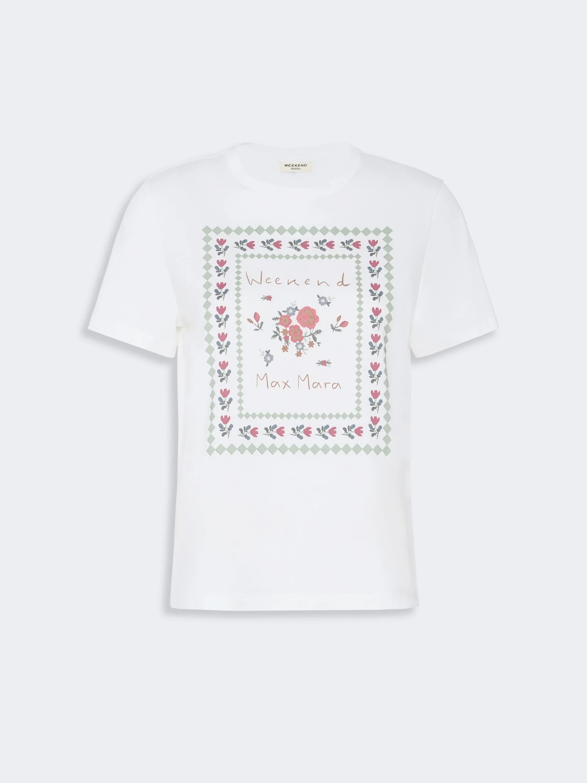 EDISON Cotton print T-shirt - WHITE - 1