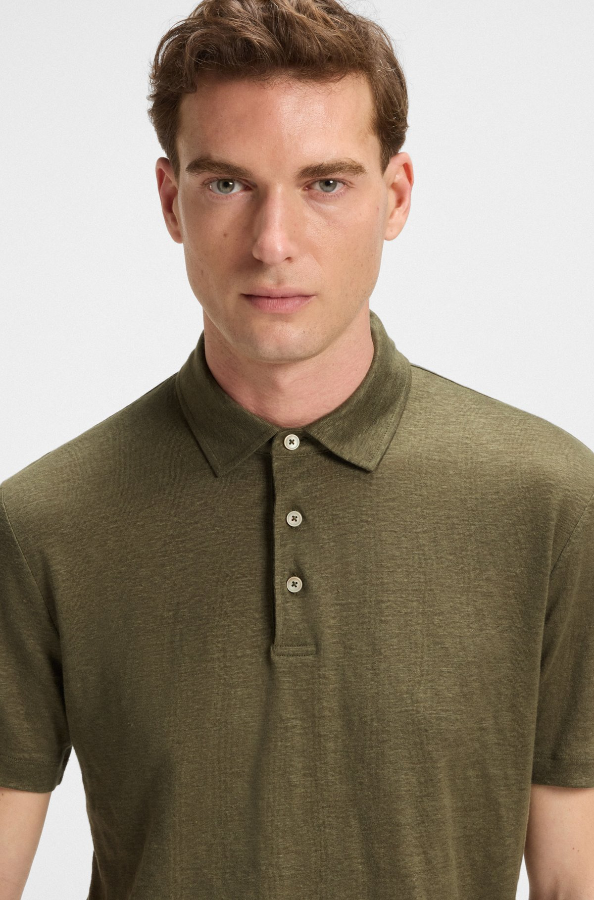 BECKHAM X BOSS POLO SHIRT IN LINEN - 3