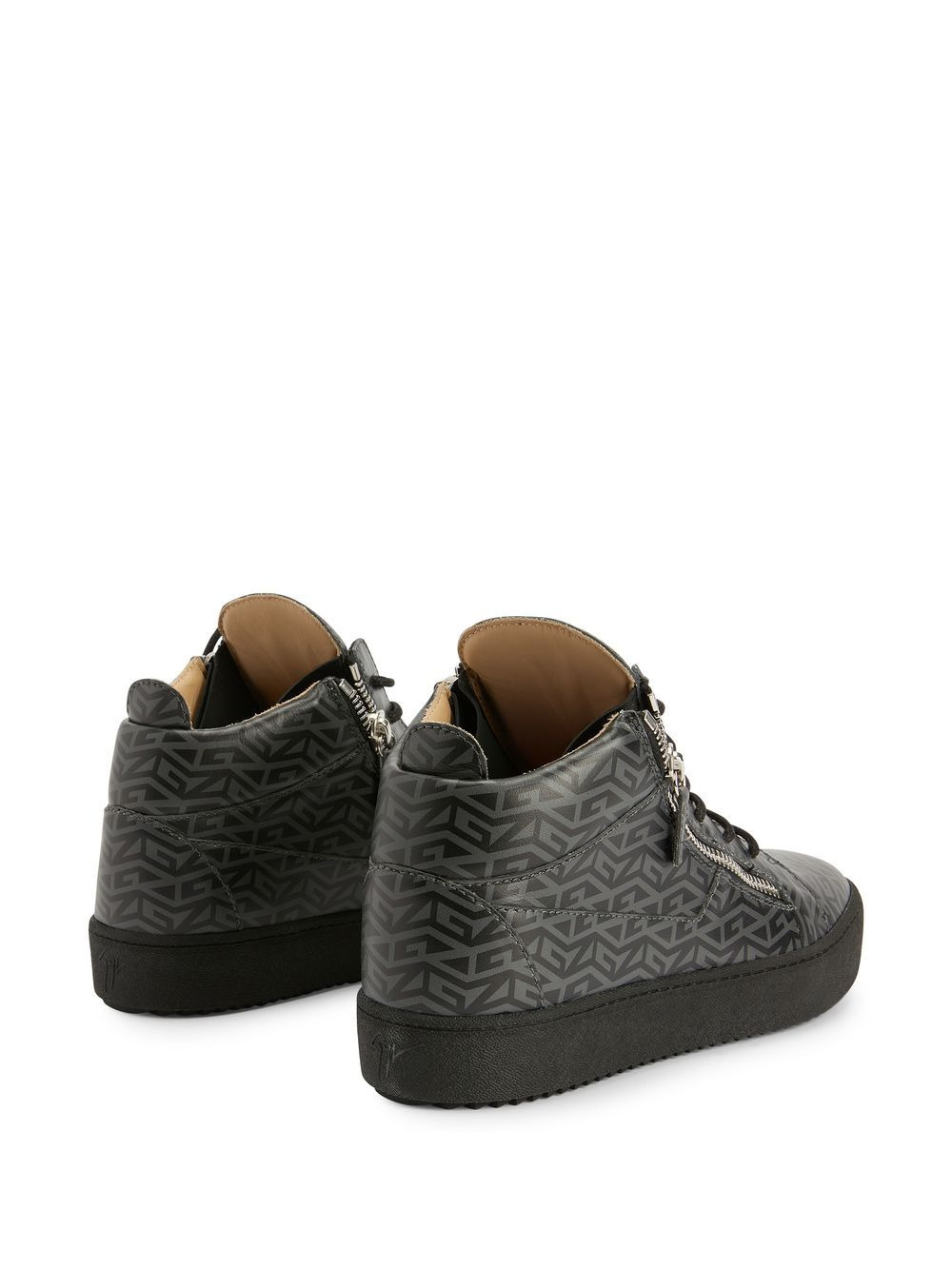 Kriss monogram-print mid-top sneakers - 3