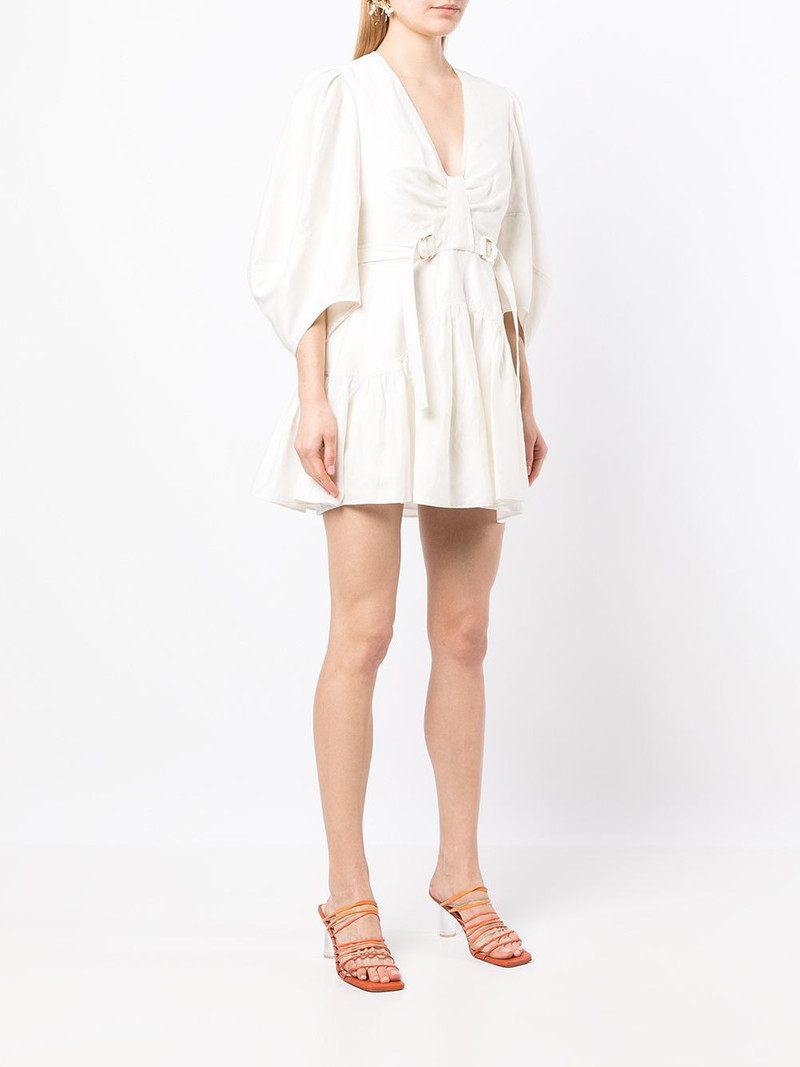 double-belt flared dress 3