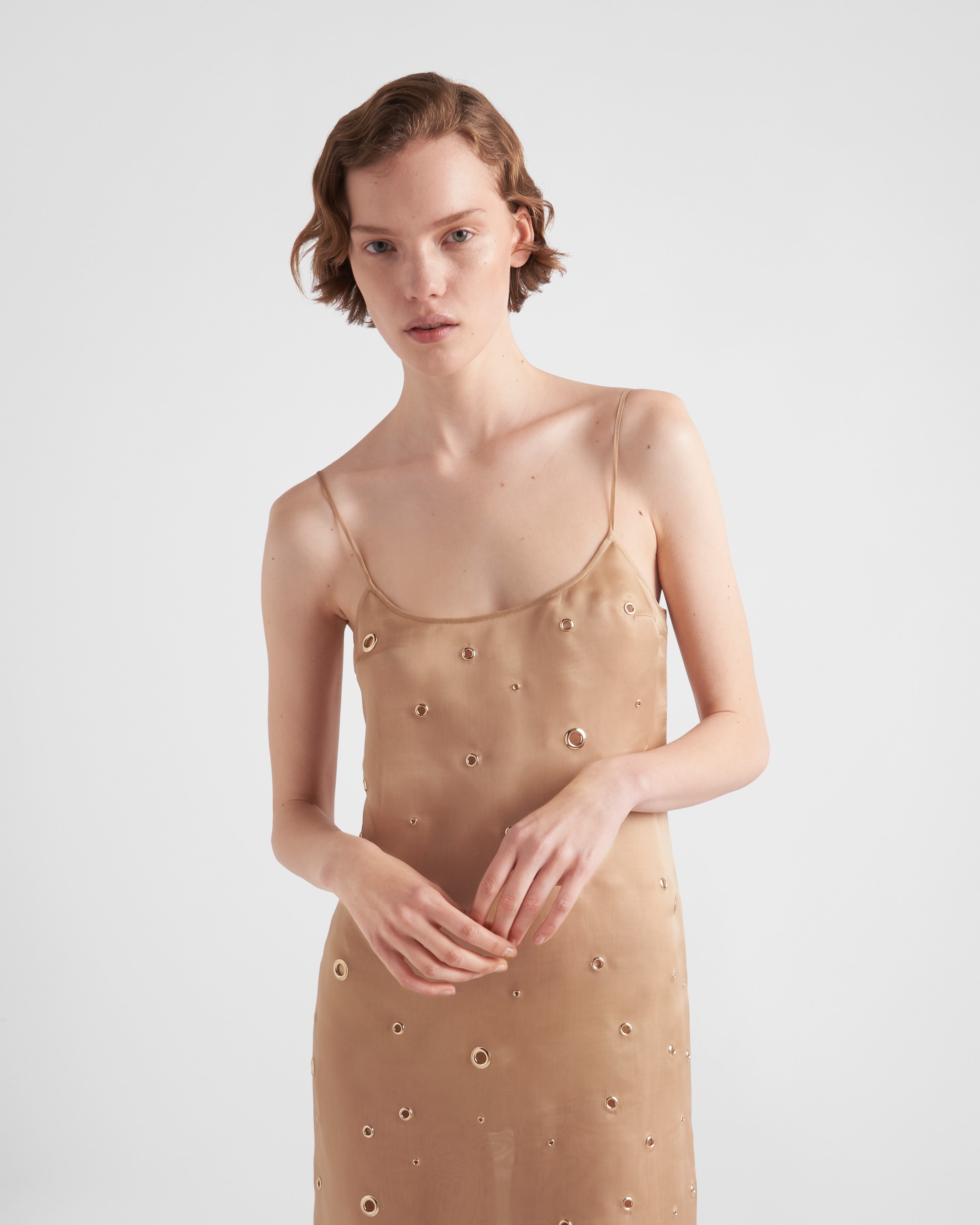 【プラダ・PRADA】Embroidered organza dress Prada Embroidered Organza Dress - Black | Editorialist