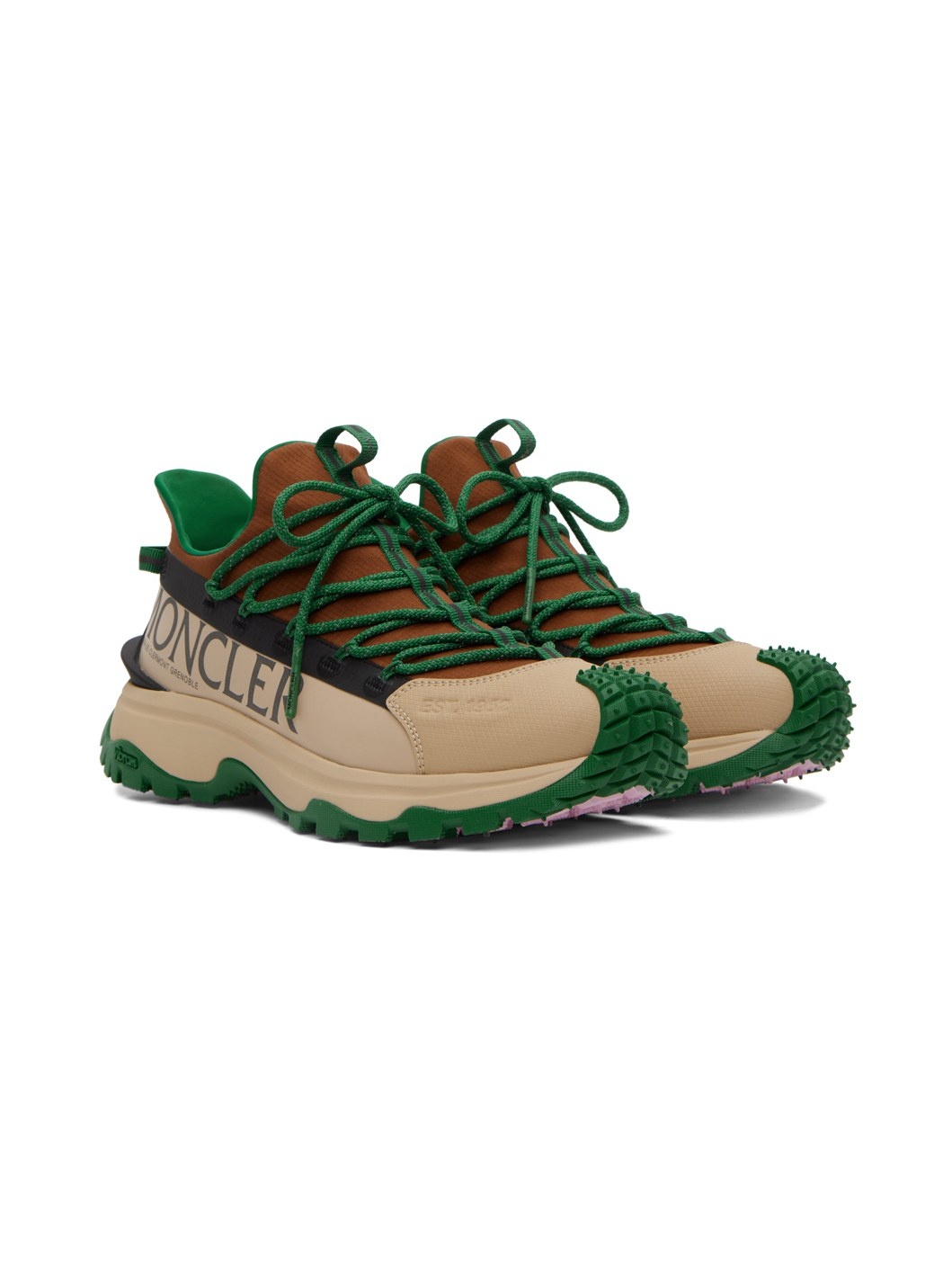 Green & Beige Trailgrip Lite 2 Sneakers - 4