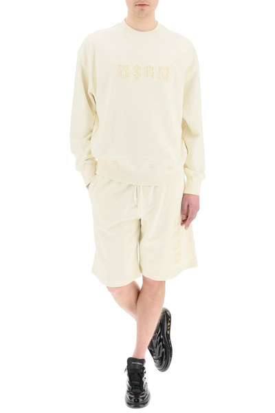 MSGM EMBOSSED LOGO SWEATSHORTS outlook