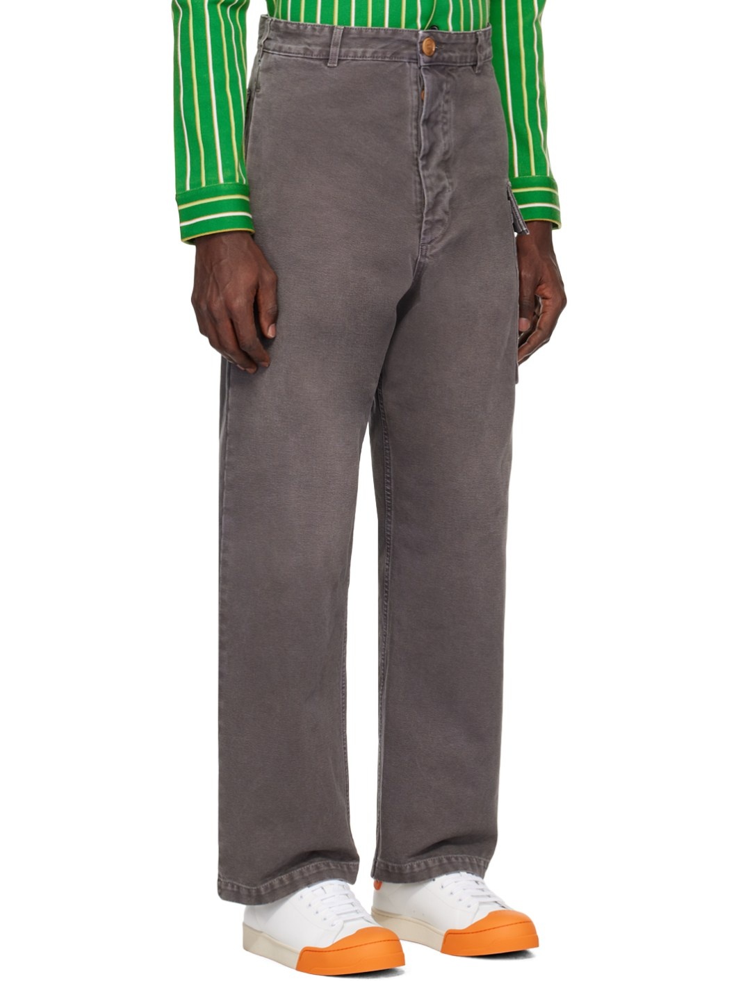 Gray Faded Cargo Pants - 2