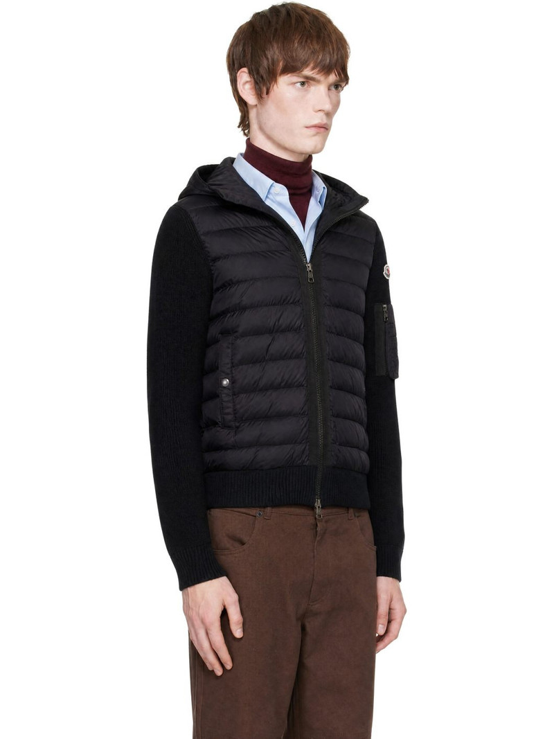 Black Padded Zip-Up Down Jacket 2