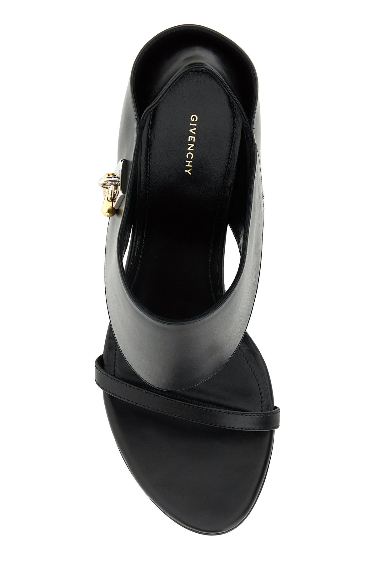 Black leather Shark sandals - 4