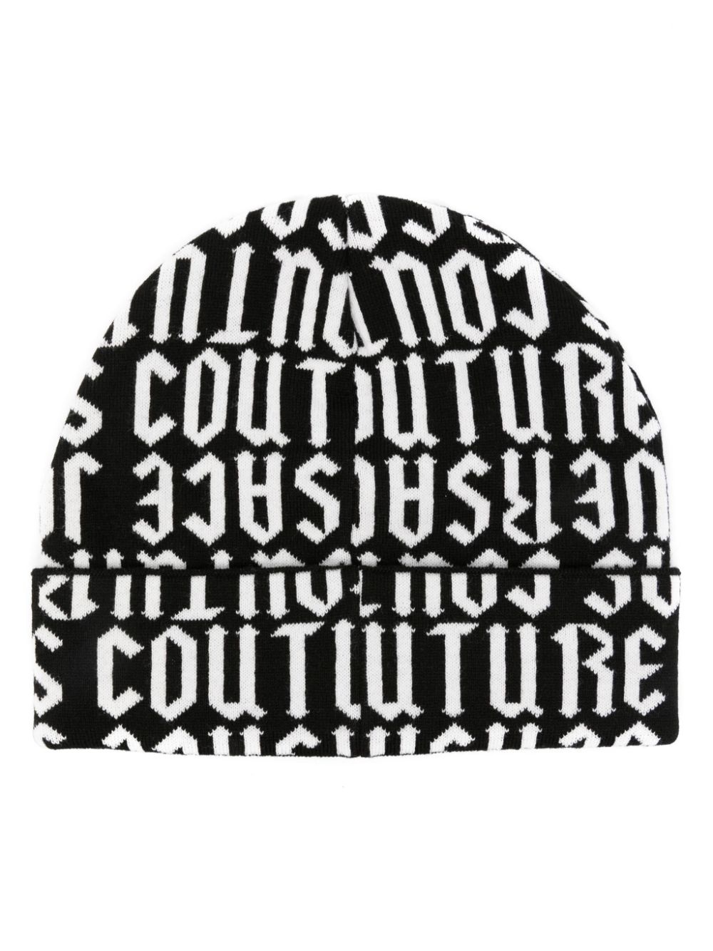 logo-jacquard beanie hat - 1