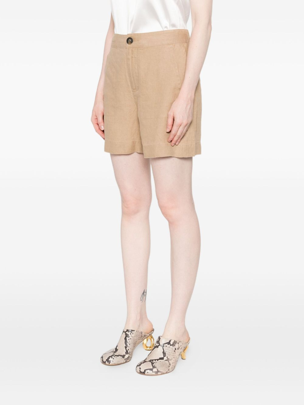 buttoned knee-length shorts - 3