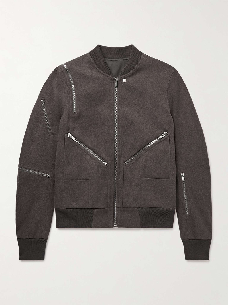 + 보니토 비행 Zip-Detailed 코튼-Drill Bomber Jacket 1