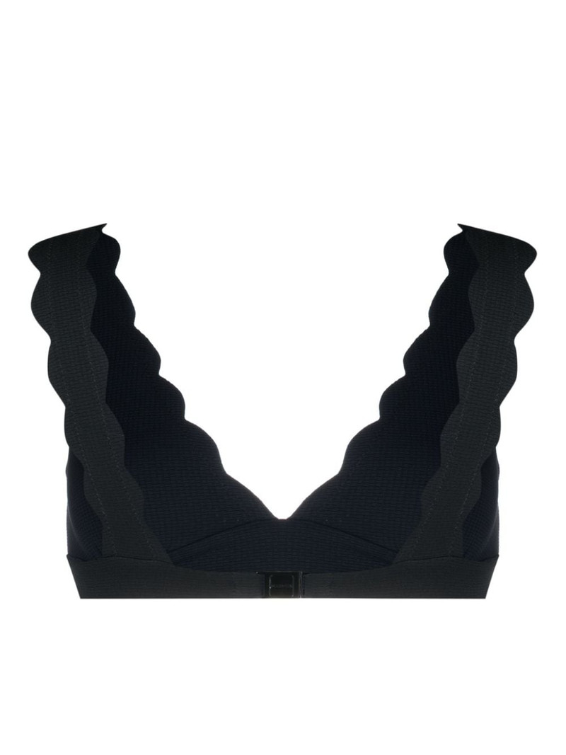 MARYSIA Santa Clara scallop-hem bikini top outlook
