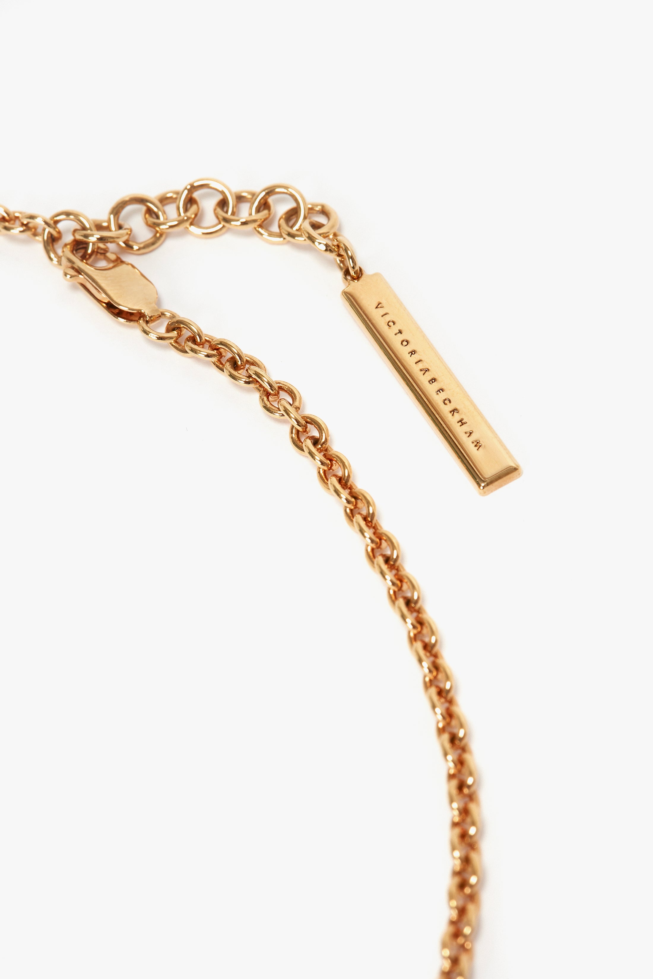 Exclusive Perfume Bottle Necklace In Brushed Gold - 3